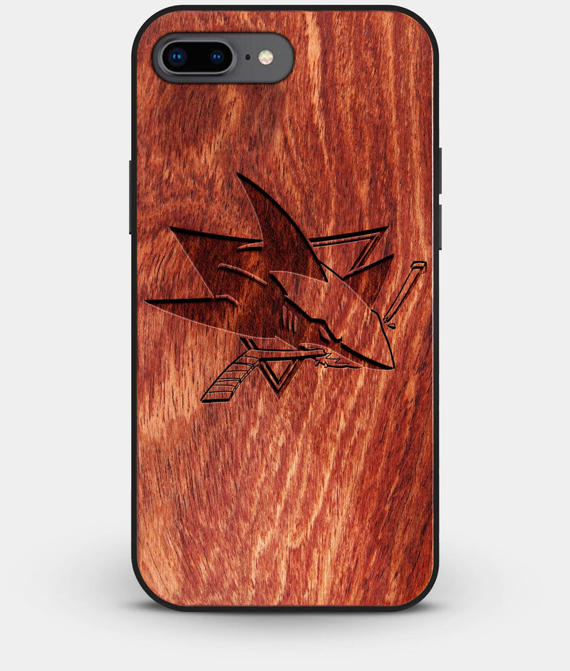 Best Custom Engraved Wood San Jose Sharks iPhone 8 Plus Case - Engraved In Nature