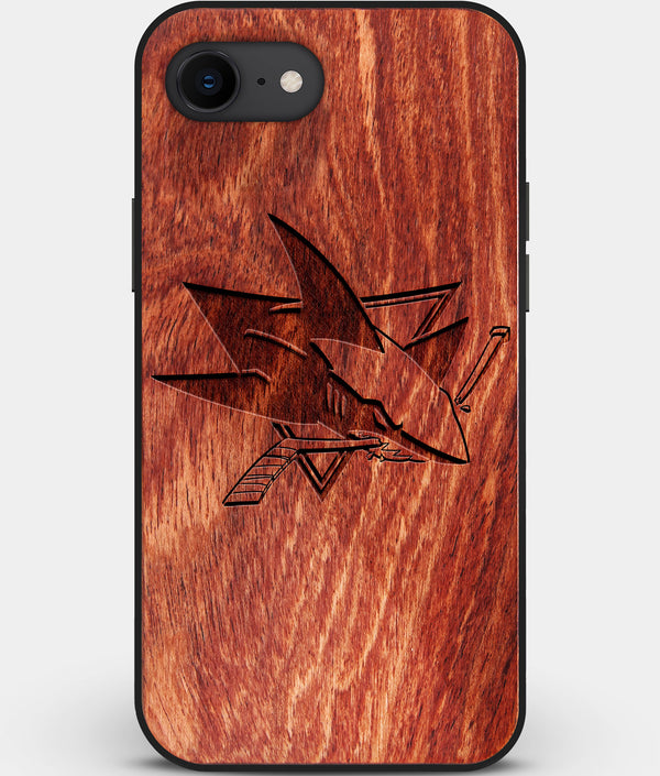 Best Custom Engraved Wood San Jose Sharks iPhone SE Case - Engraved In Nature