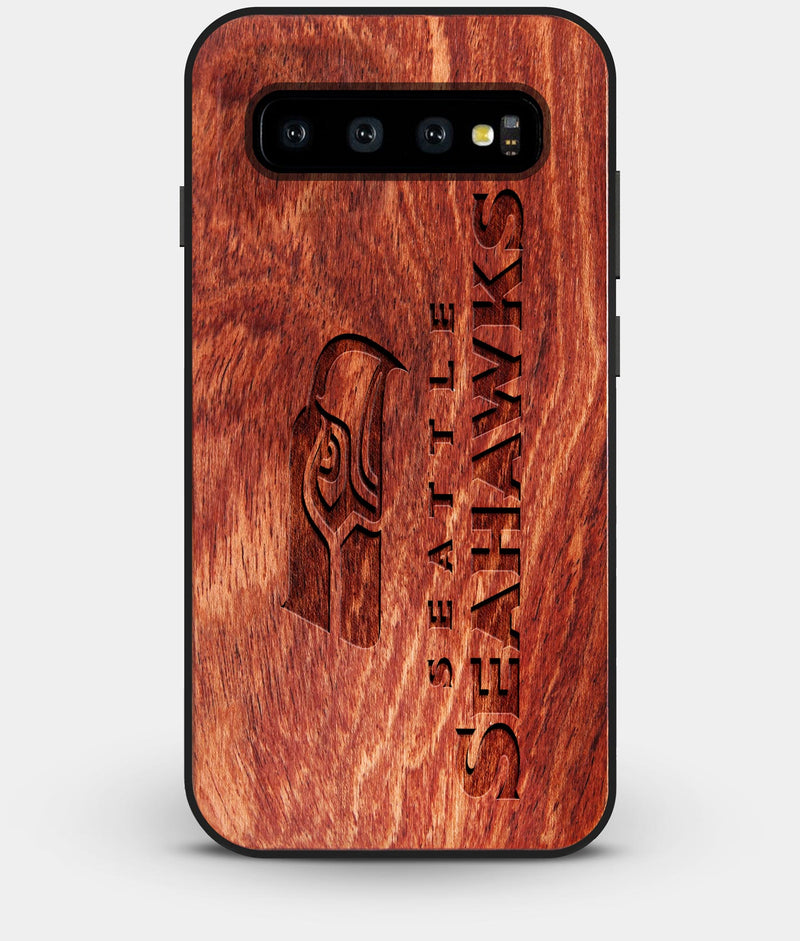 Best Custom Engraved Wood Seattle Seahawks Galaxy S10 Plus Case - Engraved In Nature