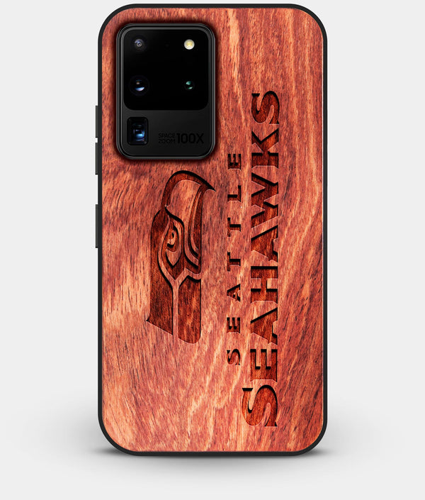 Best Custom Engraved Wood Seattle Seahawks Galaxy S20 Ultra Case - Engraved In Nature