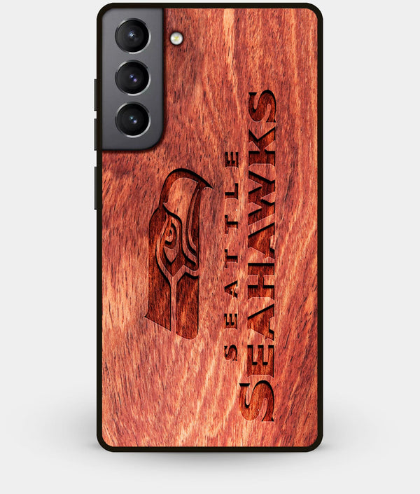 Best Wood Seattle Seahawks Galaxy S21 Plus Case - Custom Engraved Cover - Engraved In Nature