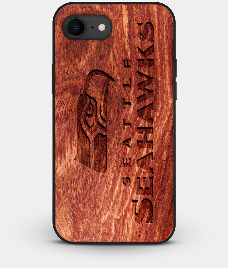 Best Custom Engraved Wood Seattle Seahawks iPhone 8 Case - Engraved In Nature