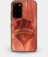 Best Custom Engraved Wood Seattle Sounders FC Galaxy S20 Plus Case - Engraved In Nature