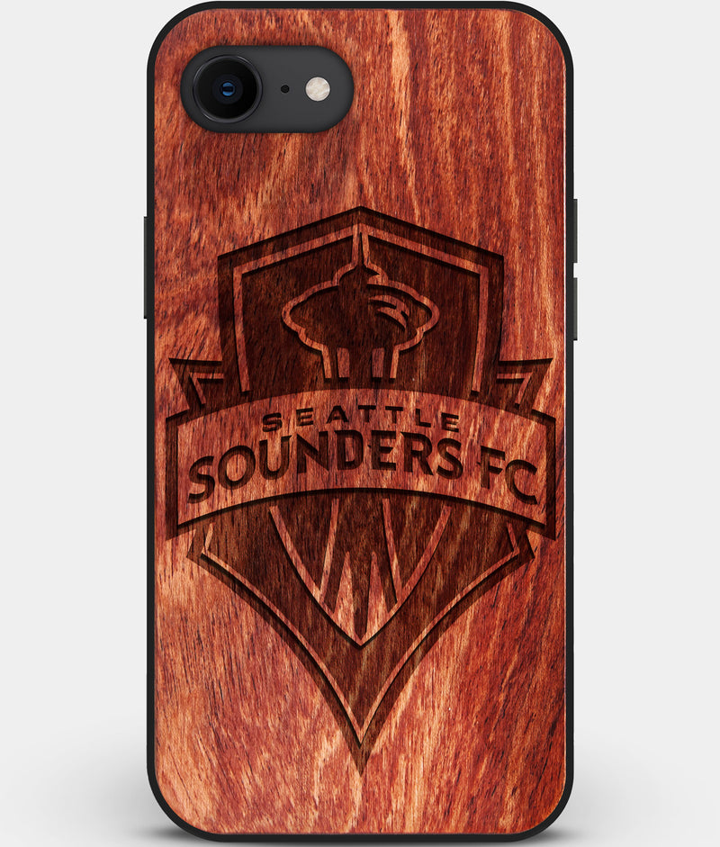 Best Custom Engraved Wood Seattle Sounders FC iPhone SE Case - Engraved In Nature