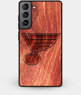 Best Wood St Louis Blues Galaxy S21 Case - Custom Engraved Cover - Engraved In Nature