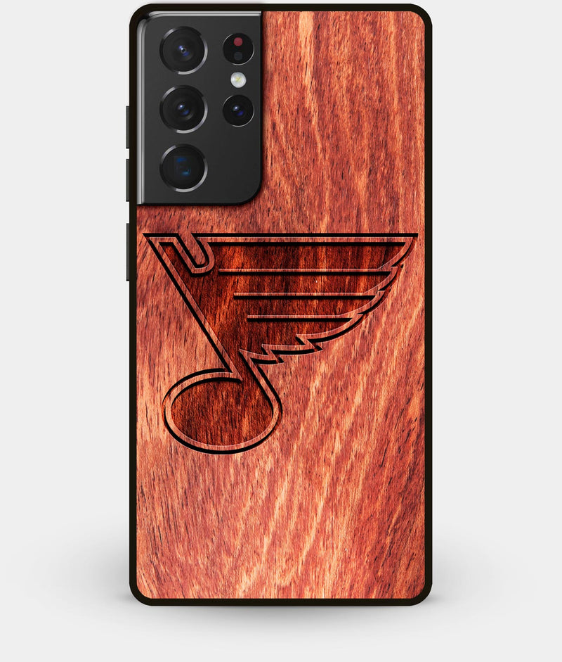 Best Wood St Louis Blues Galaxy S21 Ultra Case - Custom Engraved Cover - Engraved In Nature