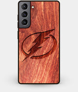 Best Wood Tampa Bay Lightning Galaxy S21 Case - Custom Engraved Cover - Engraved In Nature