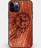 Custom Carved Wood Tennessee Titans iPhone 12 Pro Max Case | Personalized Mahogany Wood Tennessee Titans Cover, Birthday Gift, Gifts For Him, Monogrammed Gift For Fan | by Engraved In Nature