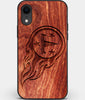 Custom Carved Wood Tennessee Titans iPhone XR Case | Personalized Mahogany Wood Tennessee Titans Cover, Birthday Gift, Gifts For Him, Monogrammed Gift For Fan | by Engraved In Nature