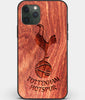 Custom Carved Wood Tottenham Hotspur F.C. iPhone 11 Pro Case | Personalized Mahogany Wood Tottenham Hotspur F.C. Cover, Birthday Gift, Gifts For Him, Monogrammed Gift For Fan | by Engraved In Nature