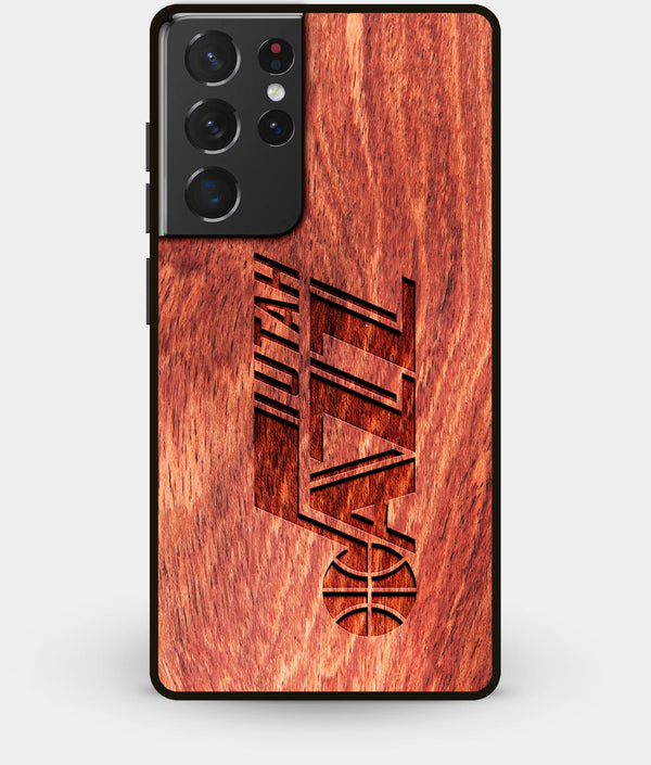 Best Wood Utah Jazz Galaxy S21 Ultra Case - Custom Engraved Cover - Engraved In Nature