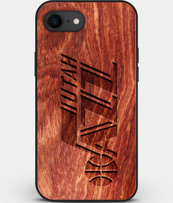 Best Custom Engraved Wood Utah Jazz iPhone SE Case - Engraved In Nature