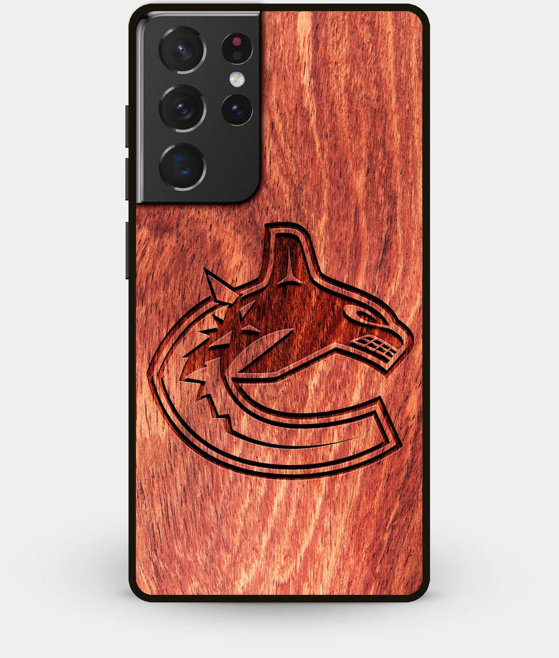 Best Wood Vancouver Canucks Galaxy S21 Ultra Case - Custom Engraved Cover - Engraved In Nature