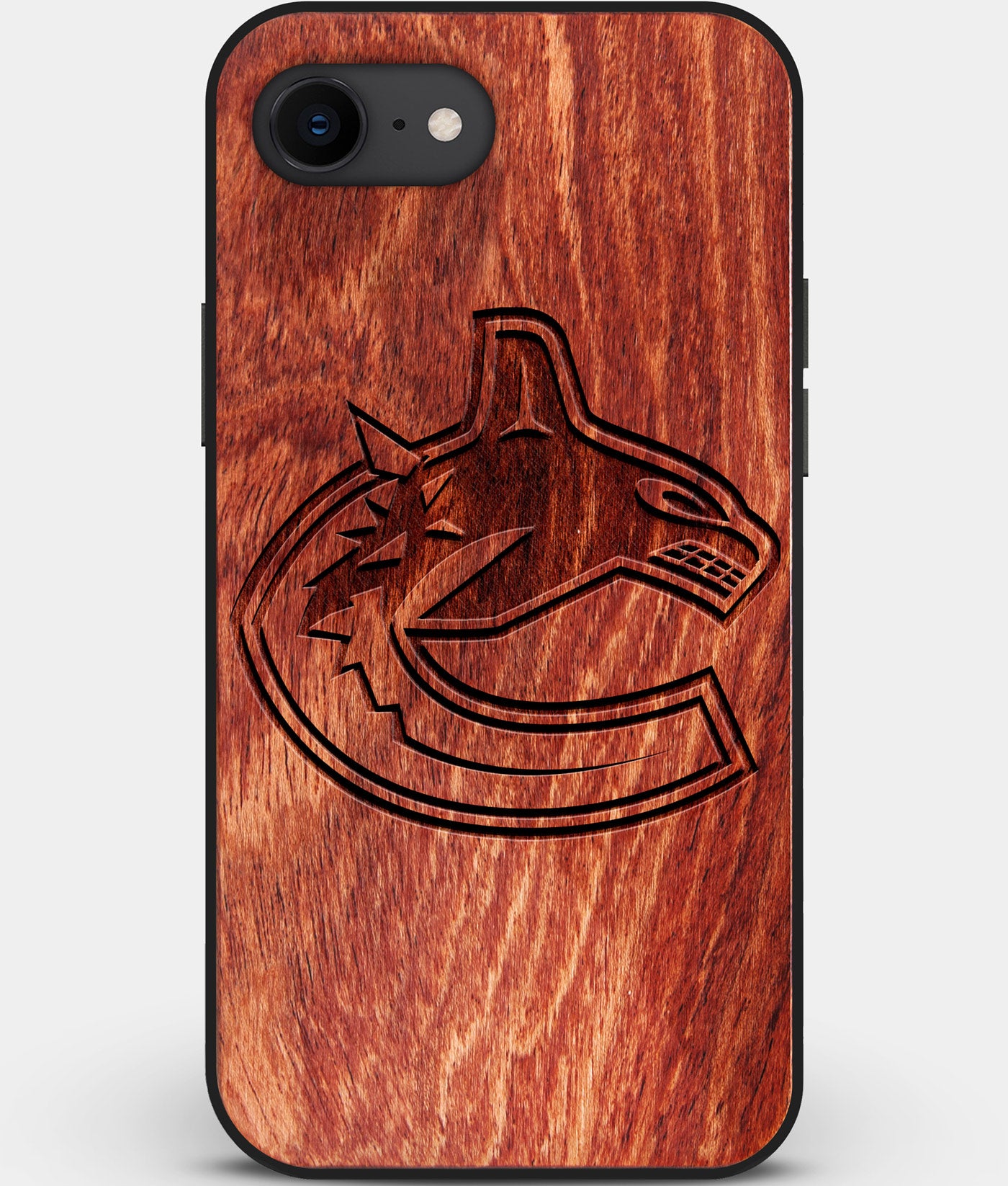 Best Custom Engraved Wood Vancouver Canucks iPhone SE Case - Engraved In Nature