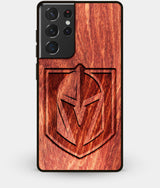 Best Wood Vegas Golden Knights Galaxy S21 Ultra Case - Custom Engraved Cover - Engraved In Nature