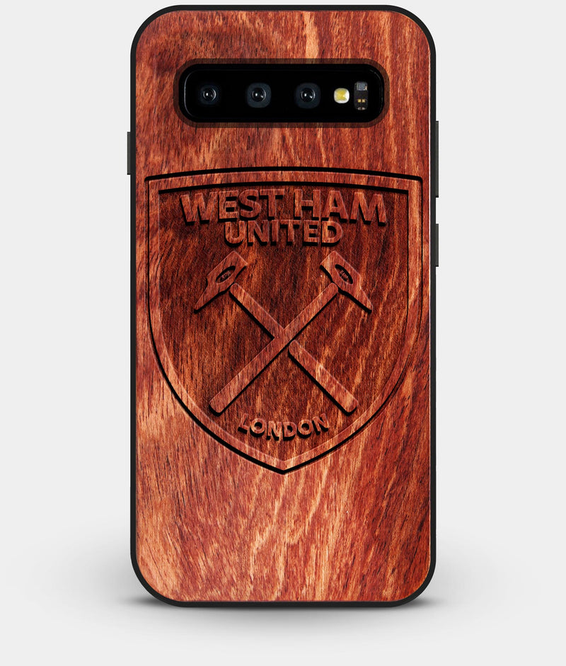 Best Custom Engraved Wood West Ham United F.C. Galaxy S10 Case - Engraved In Nature