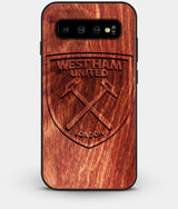 Best Custom Engraved Wood West Ham United F.C. Galaxy S10 Plus Case - Engraved In Nature