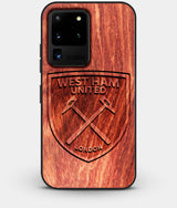Best Custom Engraved Wood West Ham United F.C. Galaxy S20 Ultra Case - Engraved In Nature