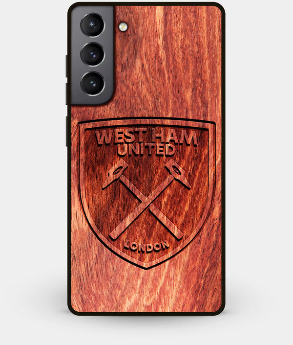 Best Wood West Ham United F.C. Galaxy S21 Case - Custom Engraved Cover - Engraved In Nature