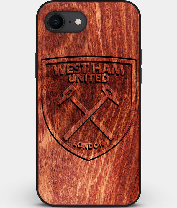 Best Custom Engraved Wood West Ham United F.C. iPhone SE Case - Engraved In Nature