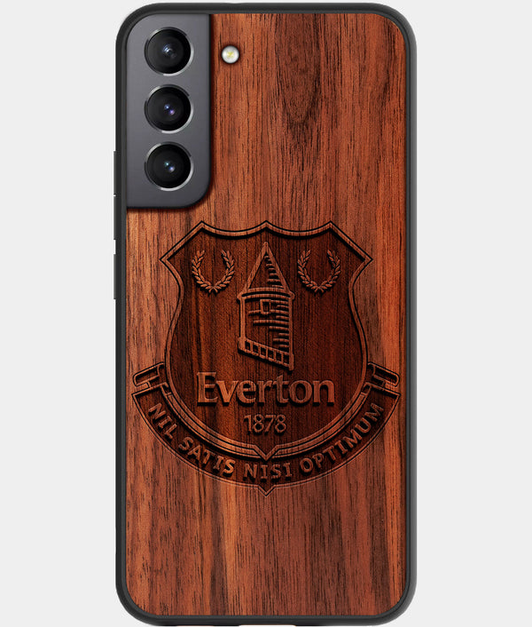 Best Walnut Wood Everton F.C. Galaxy S21 FE Case - Custom Engraved Cover - Engraved In Nature