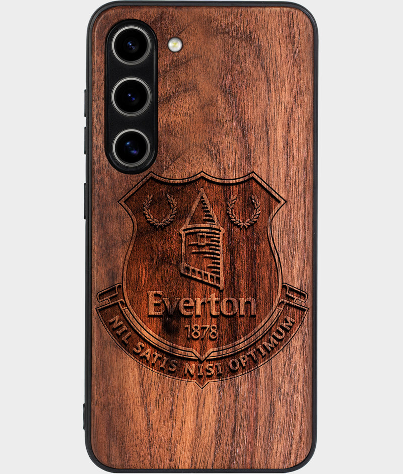 Best Wood Everton F.C. Samsung Galaxy S24 Plus Case - Custom Engraved Cover - Engraved In Nature