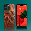 Custom FC Barcelona iPhone 14/14 Pro/14 Pro Max/14 Plus Case - Carved Wood FC Barcelona Cover