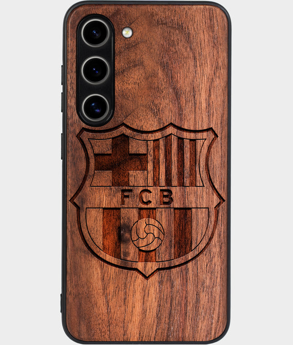 Best Wood FC Barcelona Galaxy S24 Case - Custom Engraved Cover - Engraved In Nature