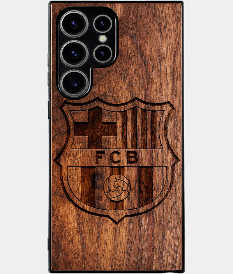 Best Wood FC Barcelona Samsung Galaxy S24 Ultra Case - Custom Engraved Cover - Engraved In Nature