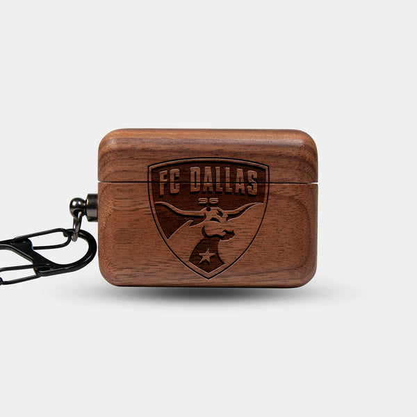 Custom FC Dallas AirPods Cases | AirPods | AirPods Pro | AirPods Pro 2 Case - Carved Wood FC Dallas AirPods Cover - Eco-friendly FC Dallas AirPods Case - Custom FC Dallas Gift For Him - Monogrammed Personalized AirPods Cover By Engraved In Nature
