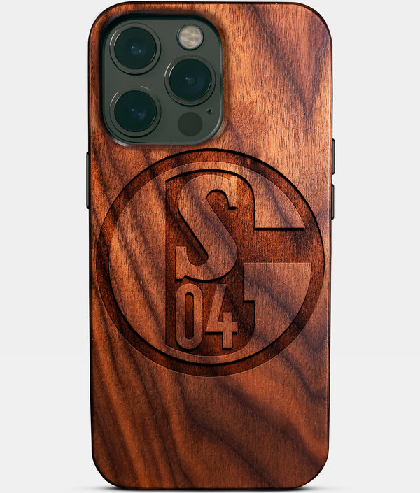 Custom FC Schalke 04 iPhone 14/14 Pro/14 Pro Max/14 Plus Case - Wood FC Schalke 04 Cover - Eco-friendly FC Schalke 04 iPhone 14 Case - Carved Wood Custom FC Schalke 04 Gift For Him - Monogrammed Personalized iPhone 14 Cover By Engraved In Nature
