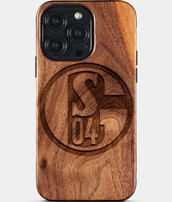 Custom FC Schalke 04 iPhone 15/15 Pro/15 Pro Max/15 Plus Case - Wood FC Schalke 04 Cover - Eco-friendly FC Schalke 04 iPhone 15 Case - Carved Wood Custom FC Schalke 04 Gift For Him - Monogrammed Personalized iPhone 15 Cover By Engraved In Nature