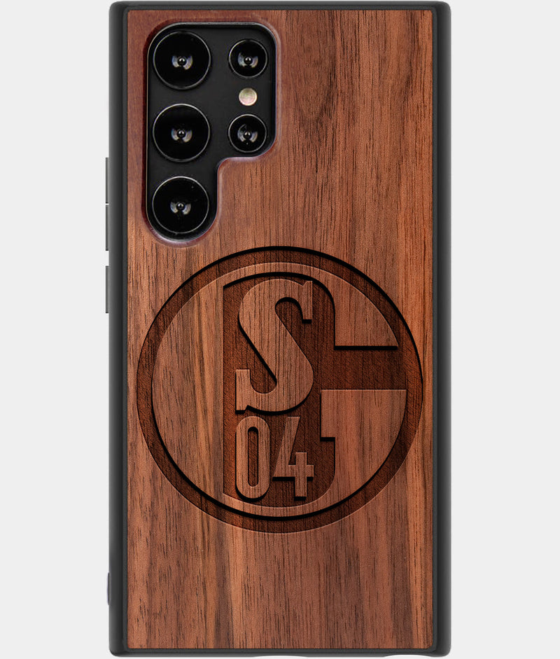 Best Wood FC Schalke 04 Samsung Galaxy S22 Ultra Case - Custom Engraved Cover - Engraved In Nature