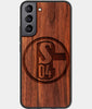 Best Wood FC Schalke 04 Samsung Galaxy S22 Case - Custom Engraved Cover - Engraved In Nature