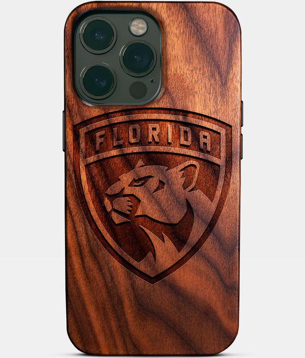 Custom Florida Panthers iPhone 14/14 Pro/14 Pro Max/14 Plus Case - Wood Panthers Cover - Eco-friendly Florida Panthers iPhone 14 Case - Carved Wood Custom Florida Panthers Gift For Him - Monogrammed Personalized iPhone 14 Cover By Engraved In Nature