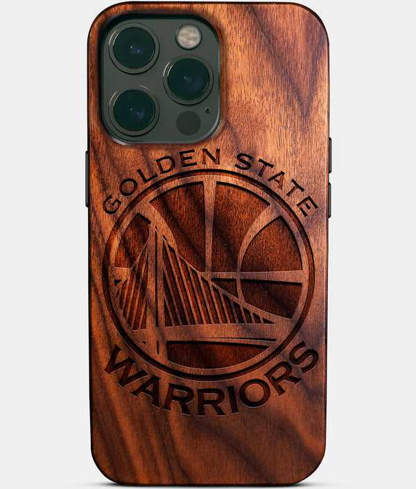 Custom Golden State Warriors iPhone 14/14 Pro/14 Pro Max/14 Plus Case - Wood Warriors Cover - Eco-friendly Golden State Warriors iPhone 14 Case - Carved Wood Custom Golden State Warriors Gift For Him - Monogrammed Personalized iPhone 14 Cover By Engraved In Nature