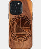 Custom Golden State Warriors iPhone 15/15 Pro/15 Pro Max/15 Plus Case - Wood Warriors Cover - Eco-friendly Golden State Warriors iPhone 15 Case - Carved Wood Custom Golden State Warriors Gift For Him - Monogrammed Personalized iPhone 15 Cover By Engraved In Nature
