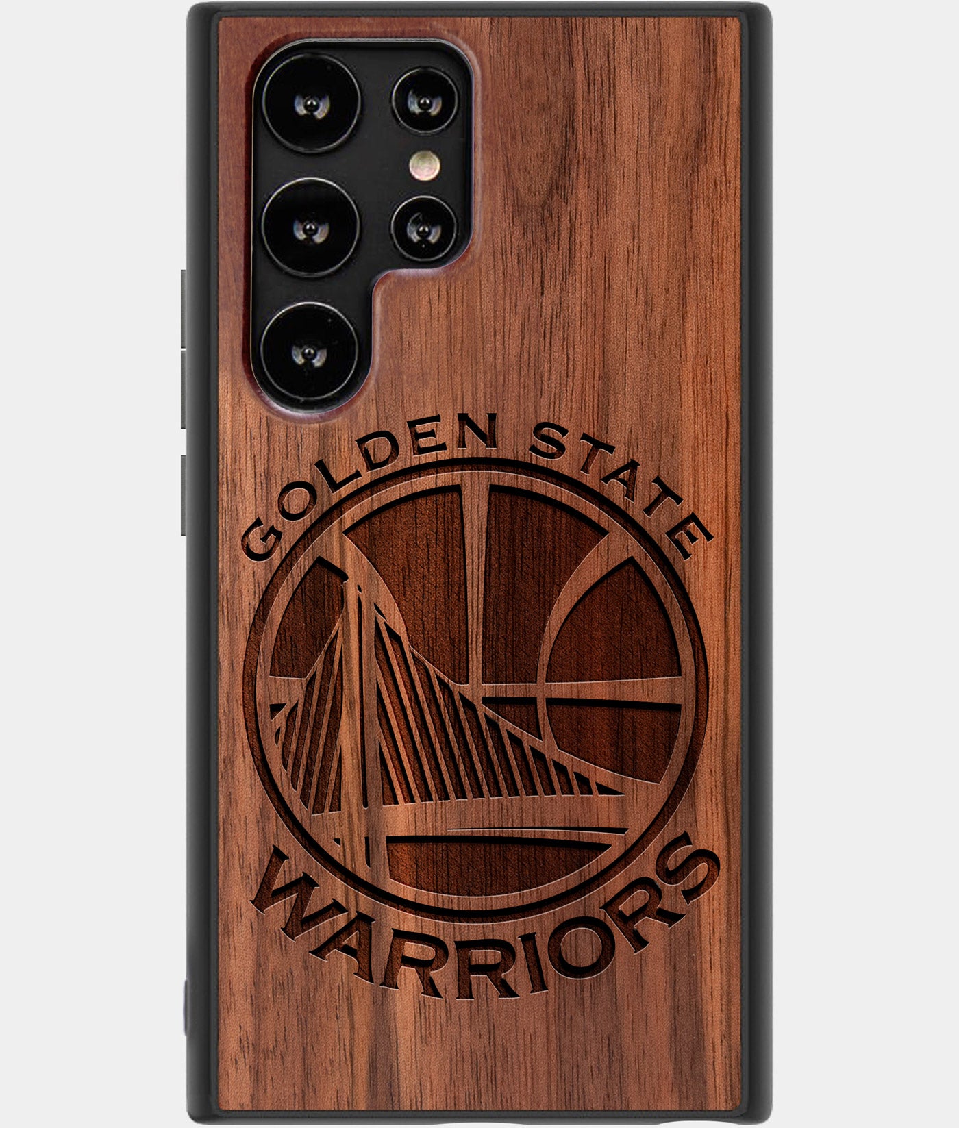 Best Wood Golden State Warriors Samsung Galaxy S22 Ultra Case - Custom Engraved Cover - Engraved In Nature