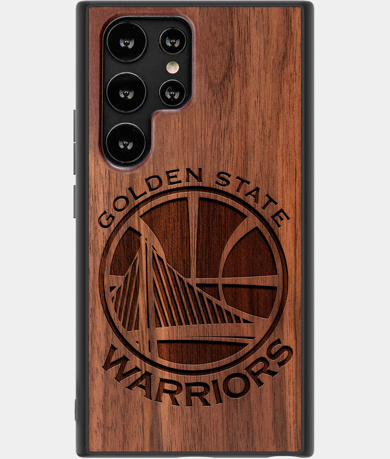 Best Wood Golden State Warriors Samsung Galaxy S23 Ultra Case - Custom Engraved Cover - Engraved In Nature