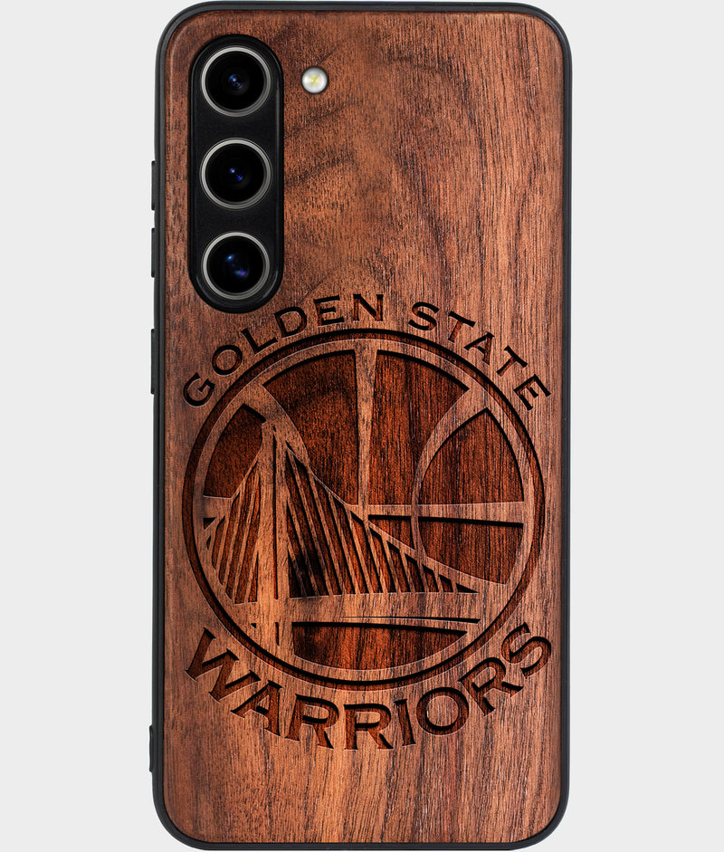 Best Wood Golden State Warriors Samsung Galaxy S24 Plus Case - Custom Engraved Cover - Engraved In Nature