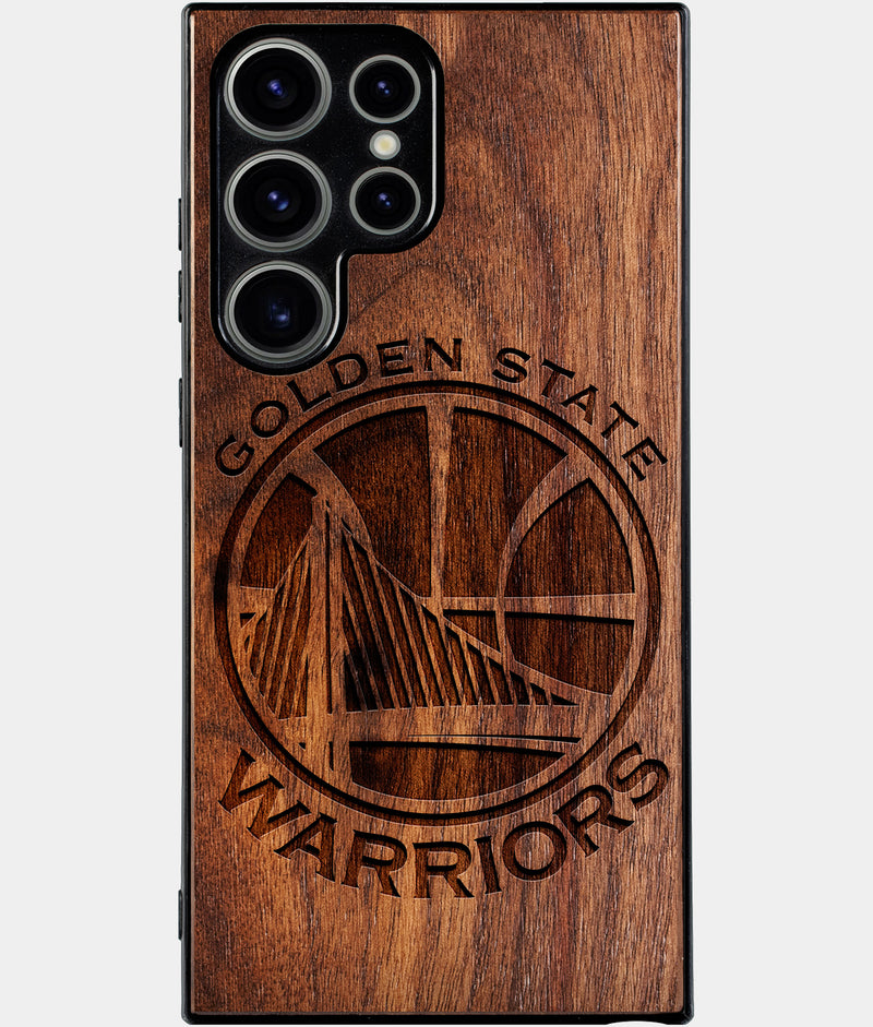 Best Wood Golden State Warriors Samsung Galaxy S24 Ultra Case - Custom Engraved Cover - Engraved In Nature