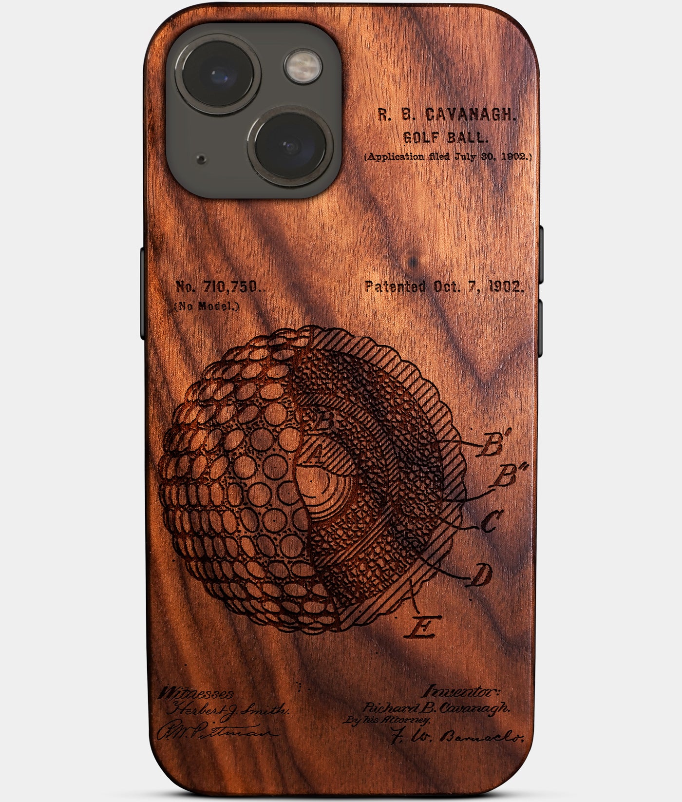 Custom Golf iPhone 14 Cases Golf Ball Personalized Golf Gifts For Men 2022 Best Golf Christmas Gifts Best Country Club Gifts Carved Wood Unusual Golf Gift For Him Monogrammed iPhone 14 Covers