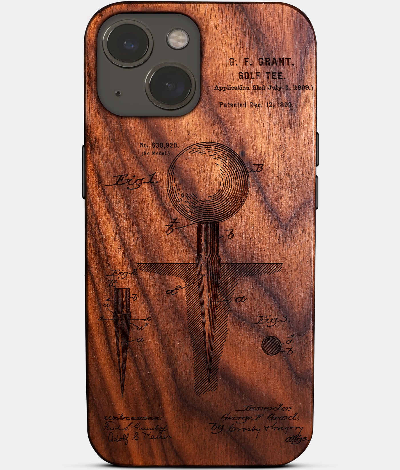 Custom Golf iPhone 14 Cases Golf Tee Personalized Golf Gifts For Men 2022 Best Golf Christmas Gifts Best Country Club Gifts Carved Wood Unusual Golf Gift For Him Monogrammed iPhone 14 Covers