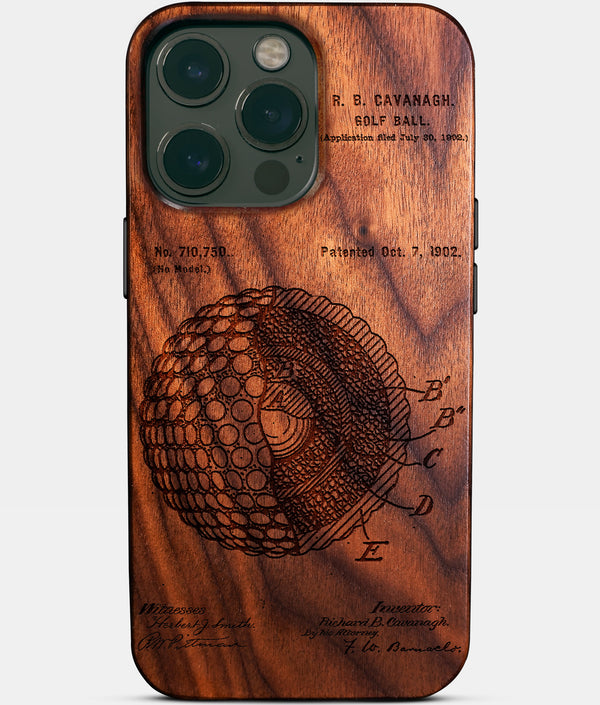 Custom Golf iPhone Cases - Golf Ball Personalized Golf Gifts For Men - 2022 golf Christmas Gifts - Best Country Club Gifts - Eco-friendly Groomsmen Golf Gifts For Men - Carved Wood Custom Golf Gift For Him - Monogrammed unusual Golf iPhone 14 | iPhone 14 Pro | 14 Plus Covers By Engraved In Nature