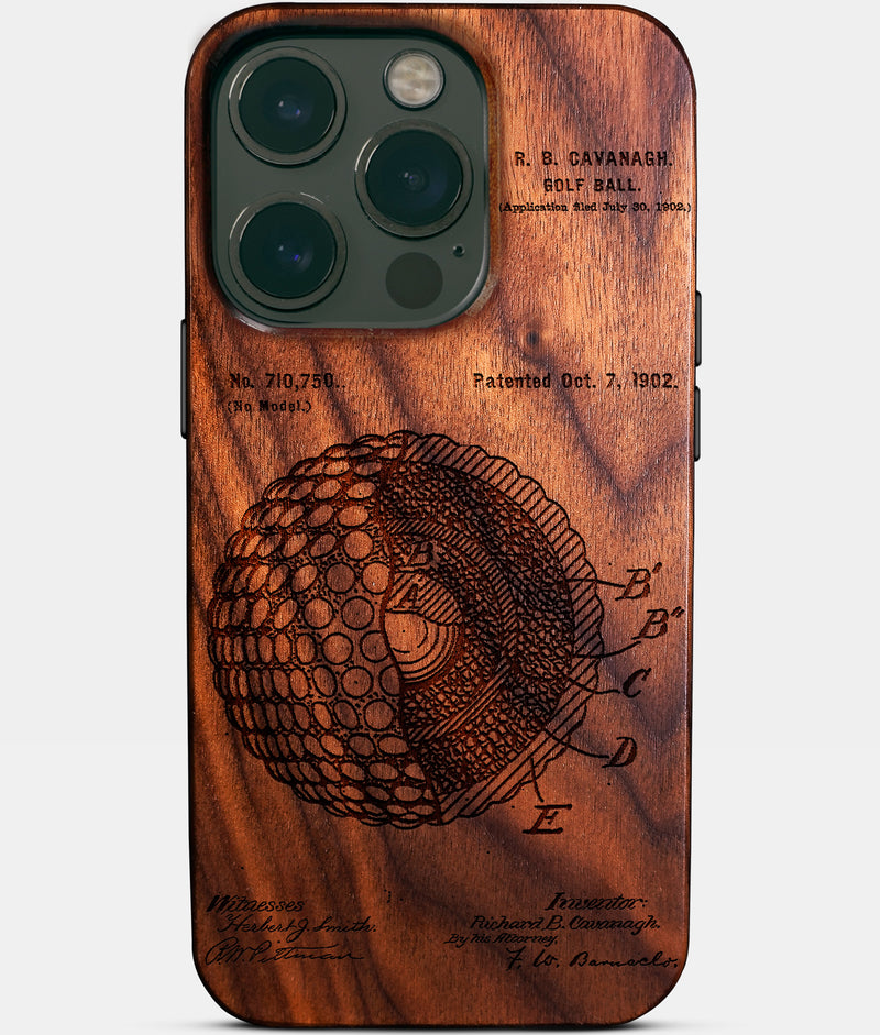 Custom Golf iPhone 16 Pro Cases Golf Ball Personalized Golf Gifts For Men 2025 Best Golf Christmas Gifts Best Country Club Gifts Carved Wood Unusual Golf Gift For Him Monogrammed iPhone 16 Pro Covers