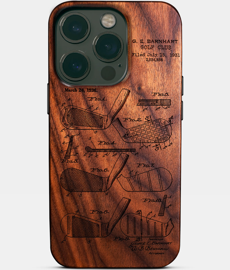 Custom Golf iPhone 16 Pro Cases Golf Club Personalized Golf Gifts For Men 2025 Best Golf Birthday Gifts Best Country Club Gifts Carved Wood Unusual Golf Gift For Him Monogrammed iPhone 16 Pro Covers