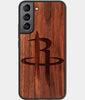 Best Wood Houston Rockets Galaxy S22 Case - Custom Engraved Cover - Engraved In Nature