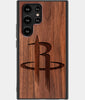 Best Wood Houston Rockets Samsung Galaxy S22 Ultra Case - Custom Engraved Cover - Engraved In Nature