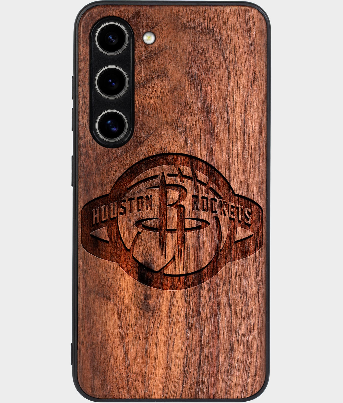 Best Wood Houston Rockets Samsung Galaxy S24 Plus Case - Custom Engraved Cover - Engraved In Nature