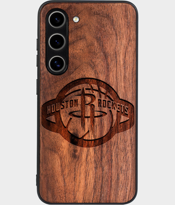 Best Wood Houston Rockets Galaxy S24 Case - Custom Engraved Cover - Engraved In Nature